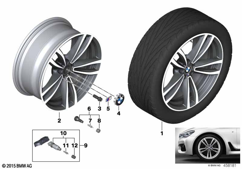 BMW LM-velg dubbele spaak 647M - 19''