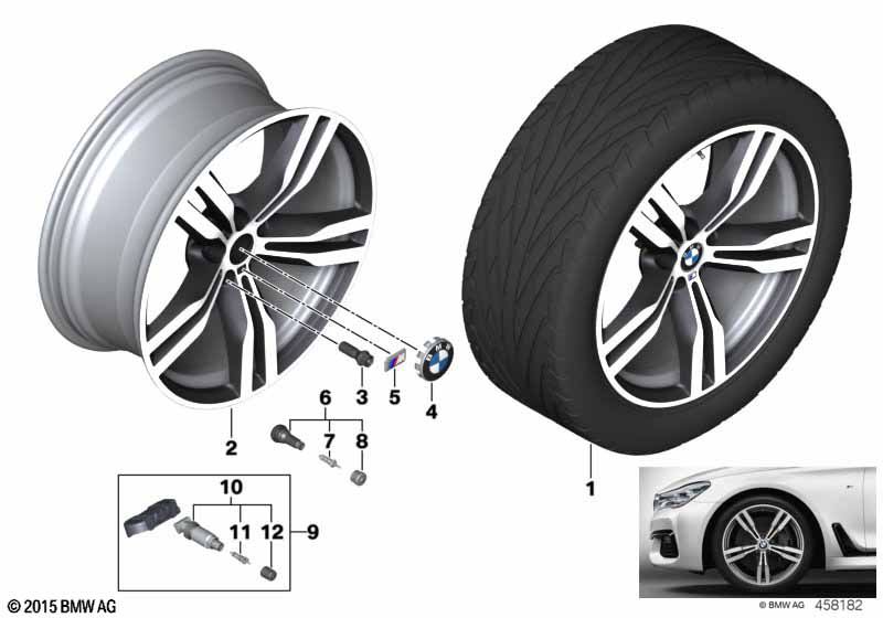 BMW LM-velg dubbele spaak 648M - 20''