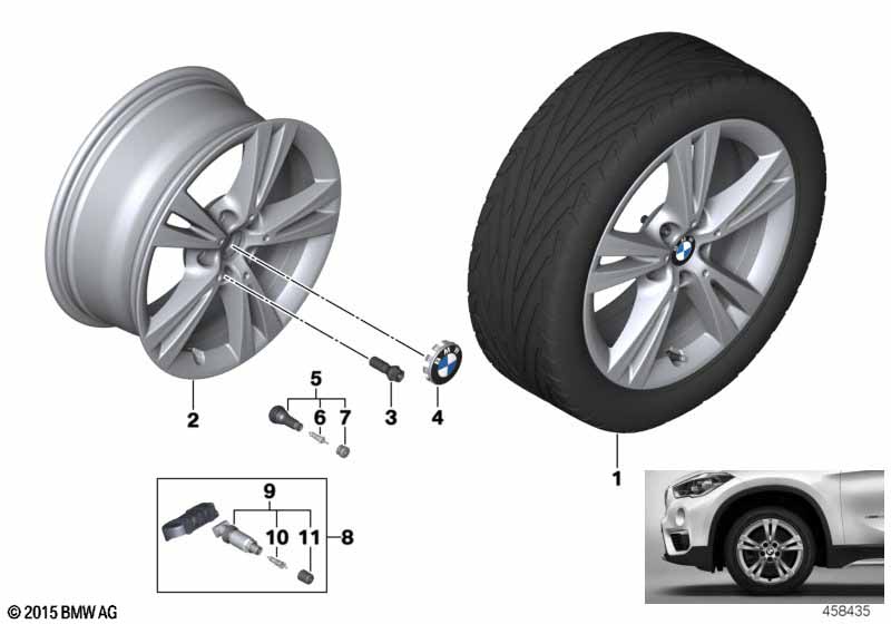 BMW LM-velg dubbele spaak 385 - 17" OA