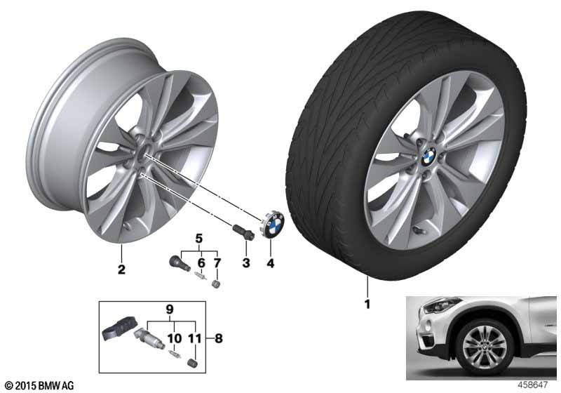 BMW lichtmet.velg dubb.spaak 578 - 18"