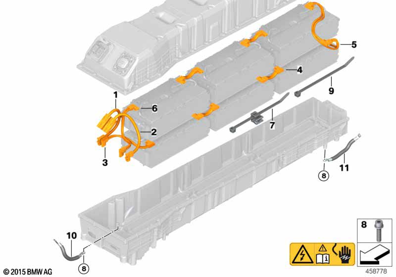 Hoogvoltage accueenheid HV-leiding