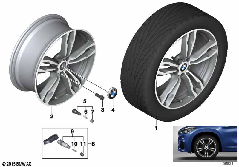 BMW LM velg M dub.spaak 572M - 19"