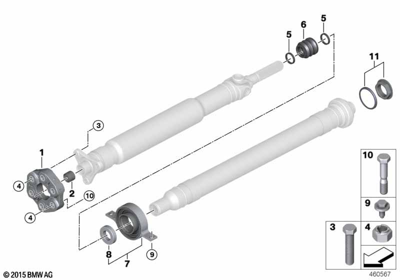 Flexibele koppel./tussenlager/inlegmoer