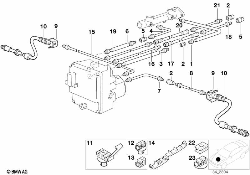 Remleidings voor ABS/ASC+T