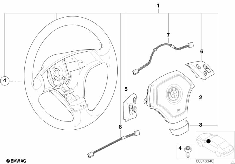 Sportstuurwiel airbag multifunct.