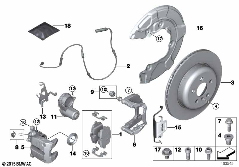 Remvoeringsensor achterrem