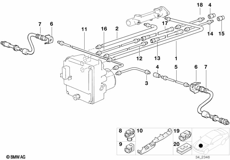 Remleidings voor ABS/ASC+T