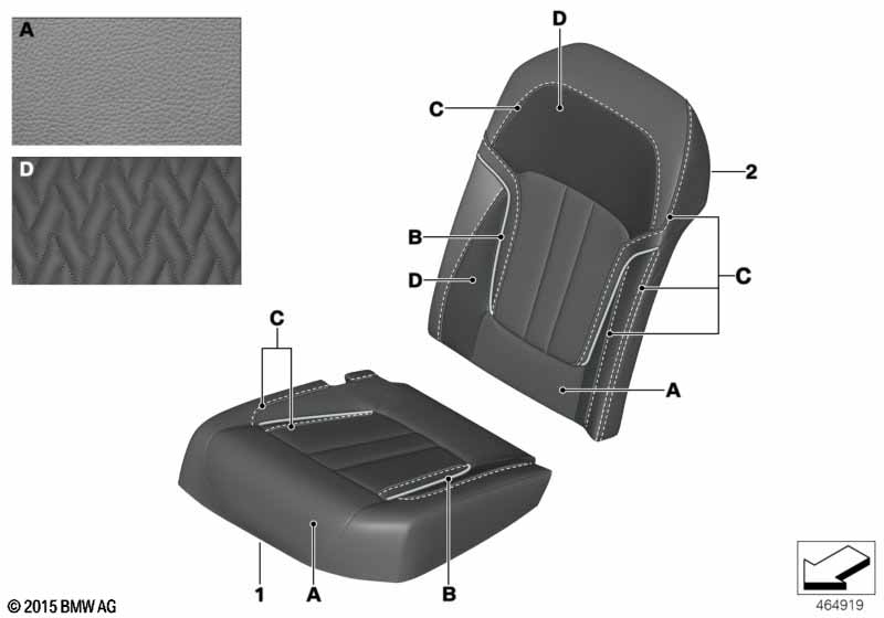 Individual bekleding comfortstoel achter