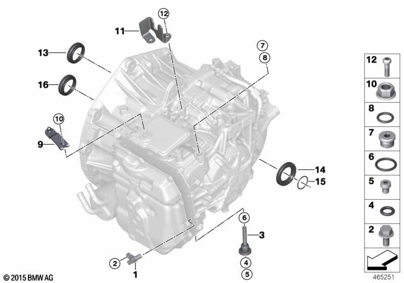 GA6F21AW aanbouwdelen/afdichtingen