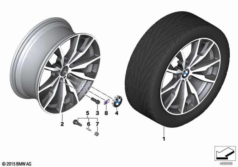 BMW LM wiel M dubbele spaak 680 - 20"