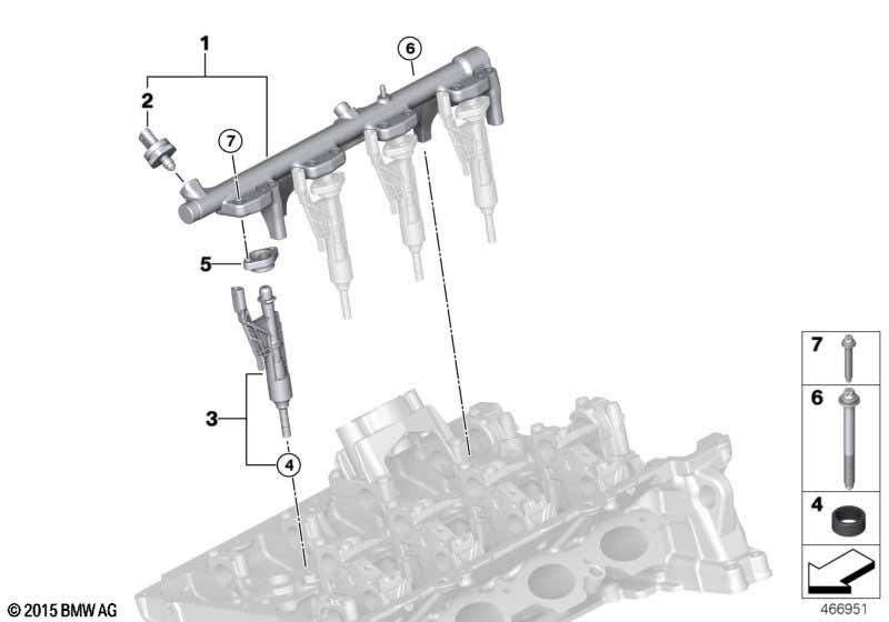 Hogedrukrail / injector