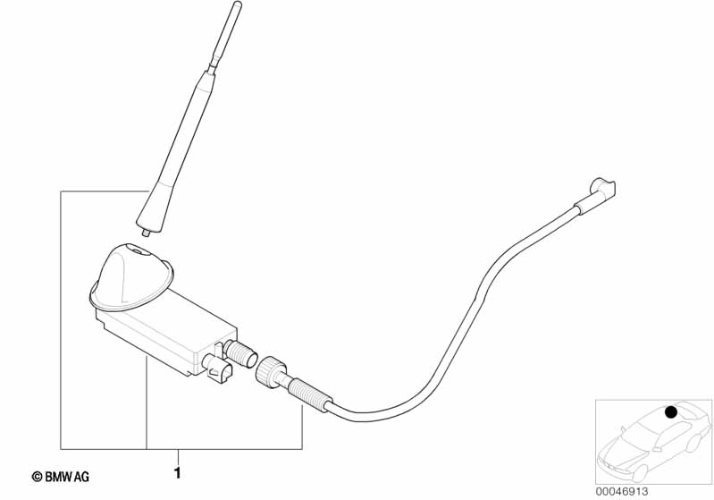 Na-inbouwset zijwandantenne Dualband