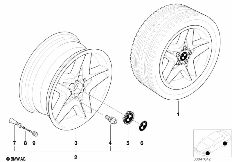 BMW wiel LM sterspaak 74
