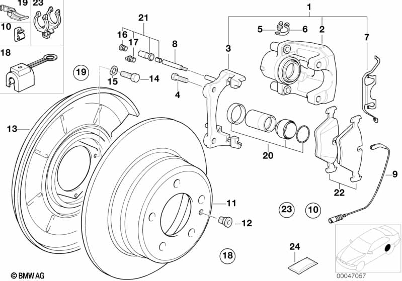 Remvoeringsensor achterrem