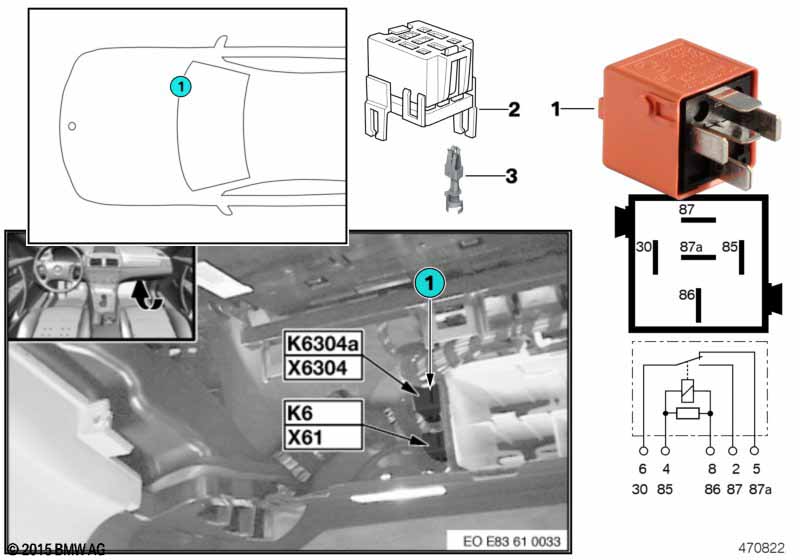 Relais secundaire-luchtpomp K6304