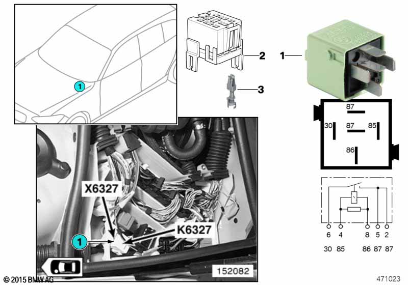 Relais verstuivers K6327