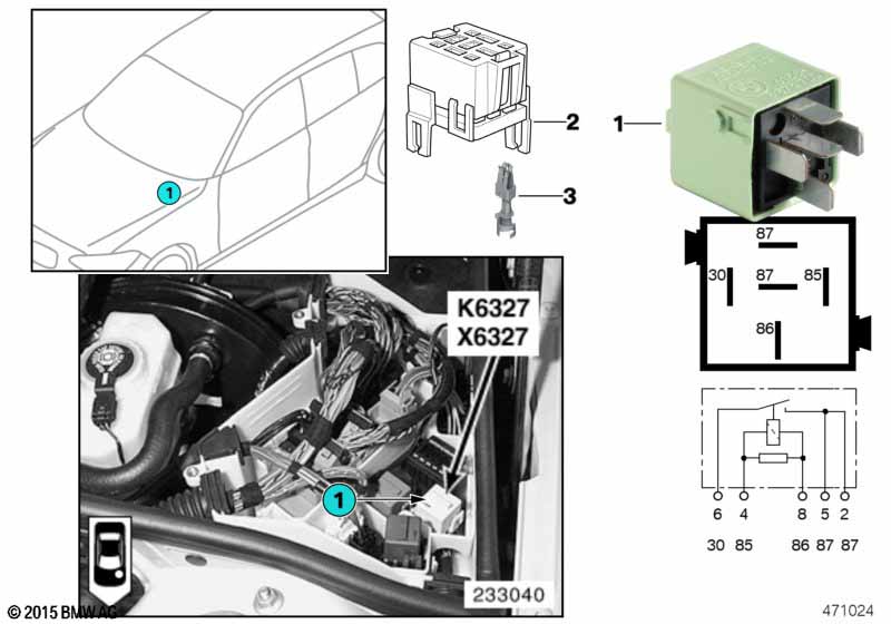 Relais verstuivers K6327