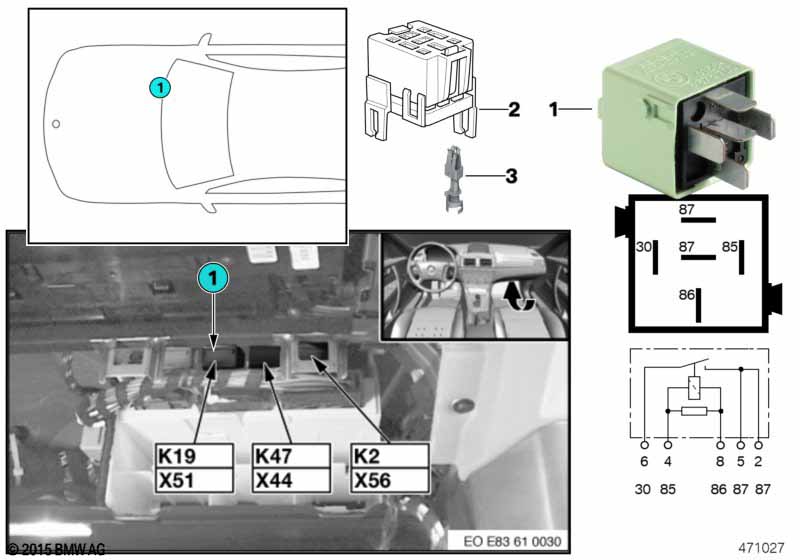 Relais airconditioningcompressor K19