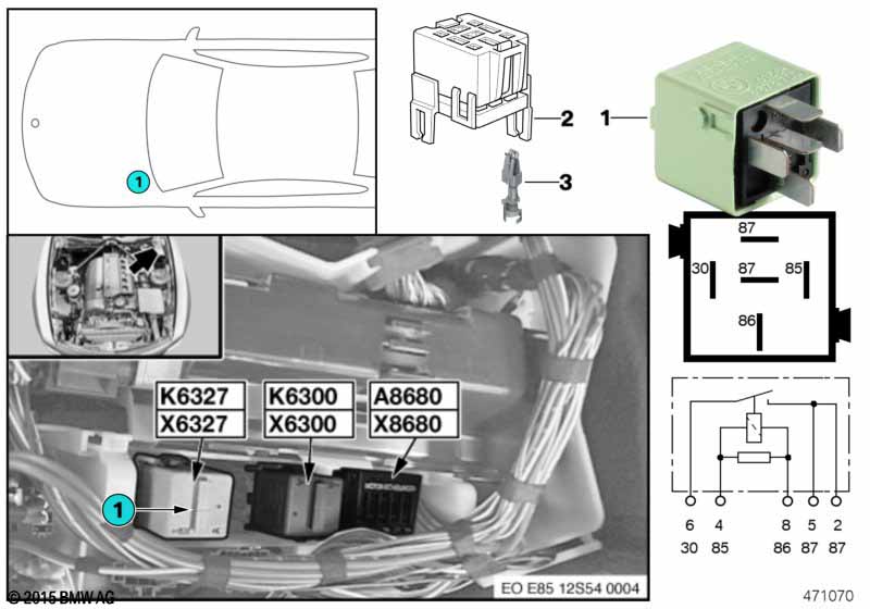 Relais verstuivers K6327