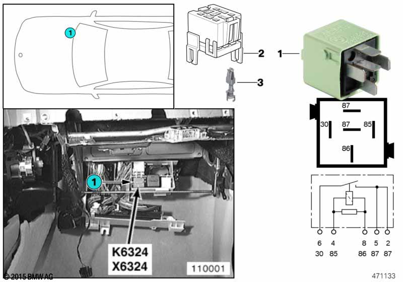 Relais startmotor K6324