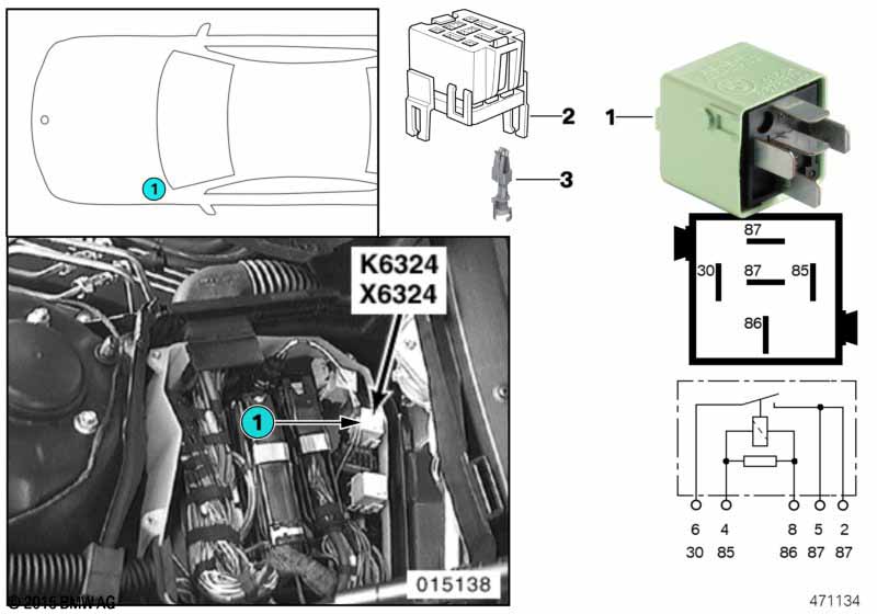 Relais startmotor K6324