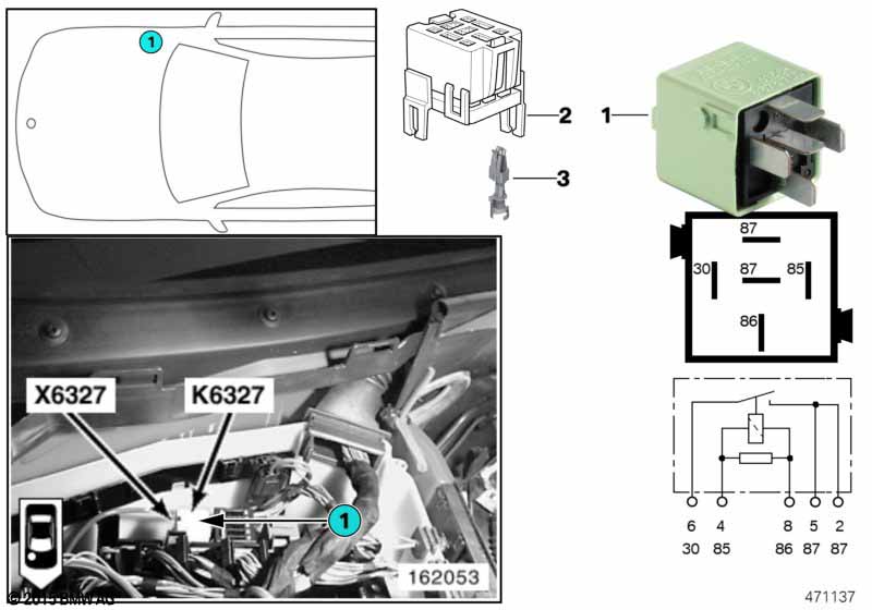 Relais verstuivers K6327