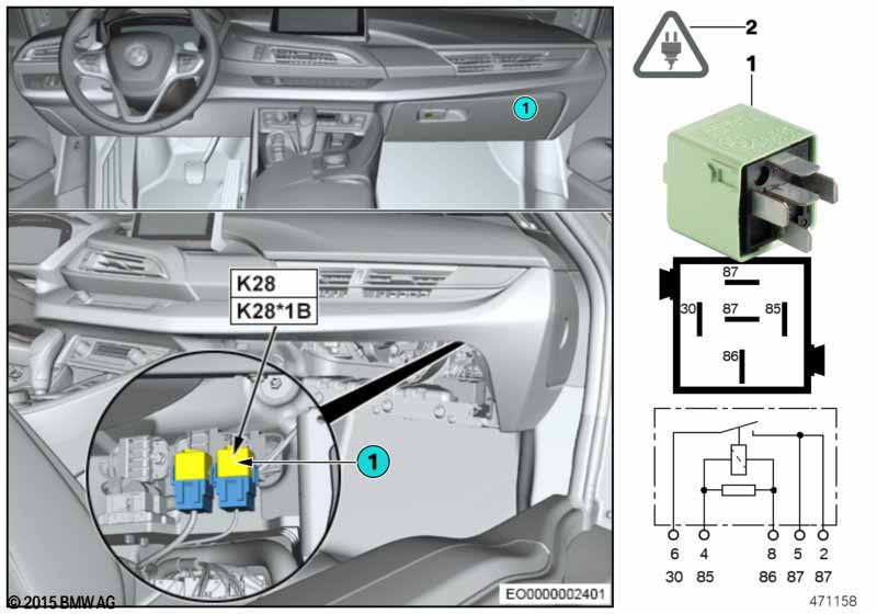 Relais elektr. ventilator 2 motor K28