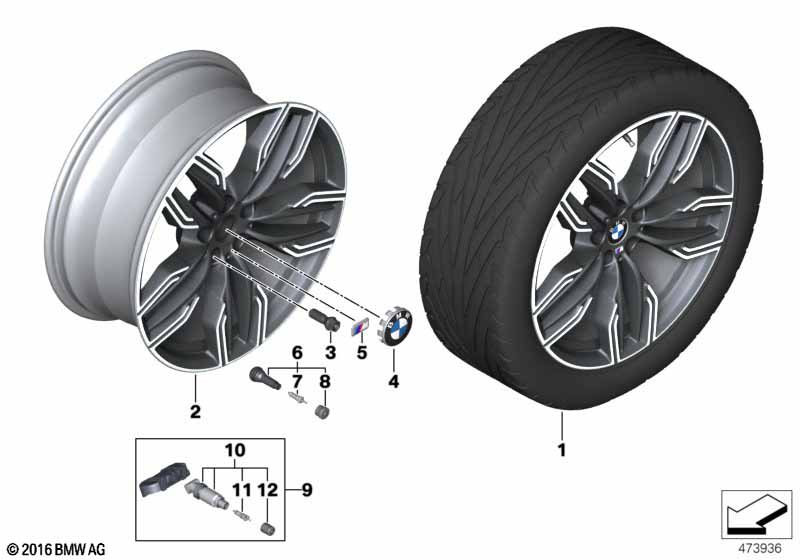 BMW lichtmet.wiel dubb.spaak 760M - 20"