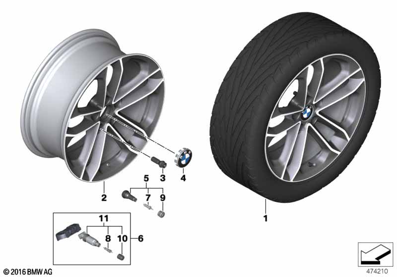 BMW LM wiel dubbele spaak 673 - 19"