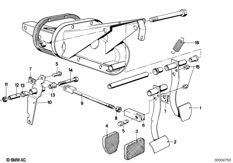 Pedaal mechanisme/omkeerstangenstelsel