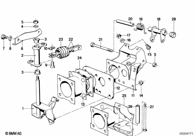 Pedaal mechanisme/omkeerstangenstelsel