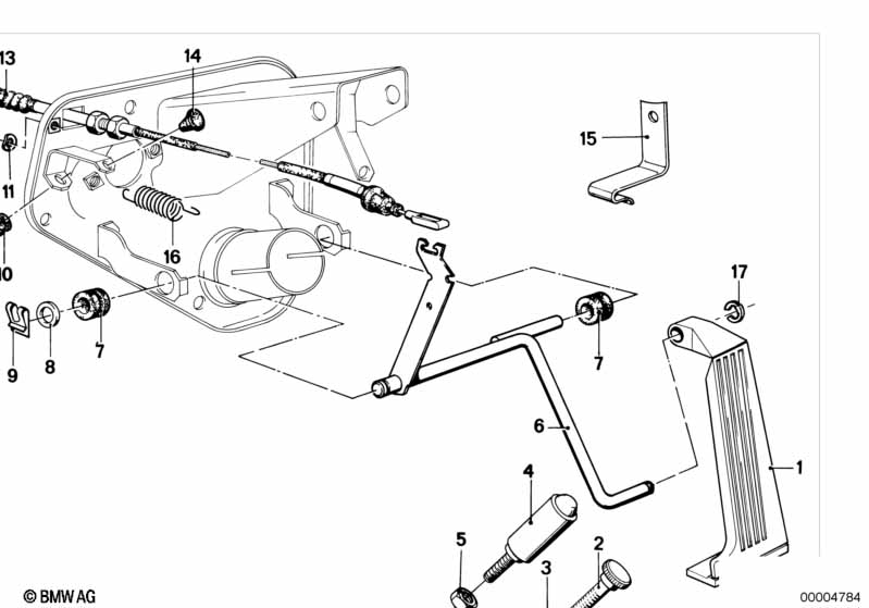 Gasbediening/bowdenkabel