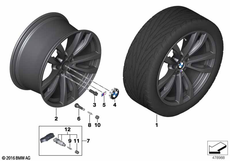 BMW LM-velg M dubbele spaak 469 - 20''