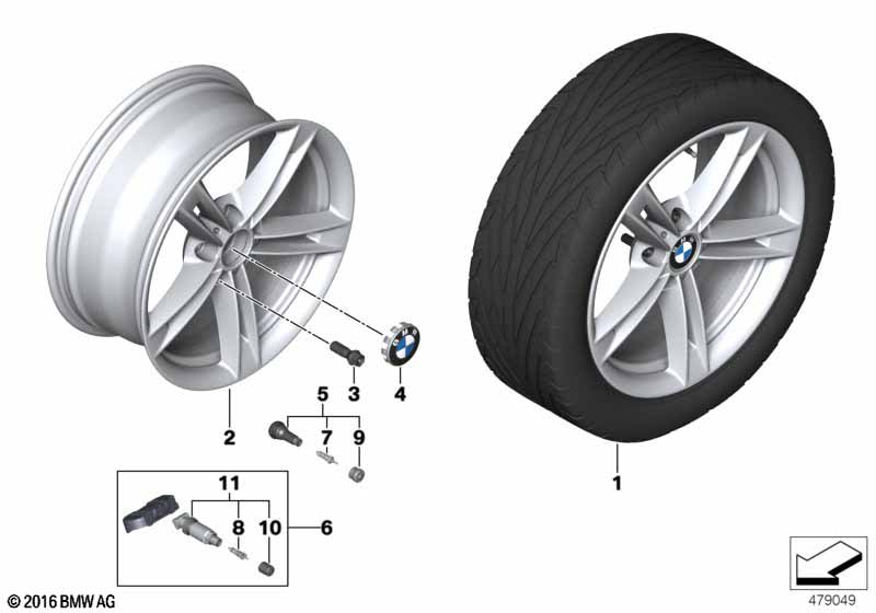 BMW lichtmet.wiel sterspaak 707 - 18"