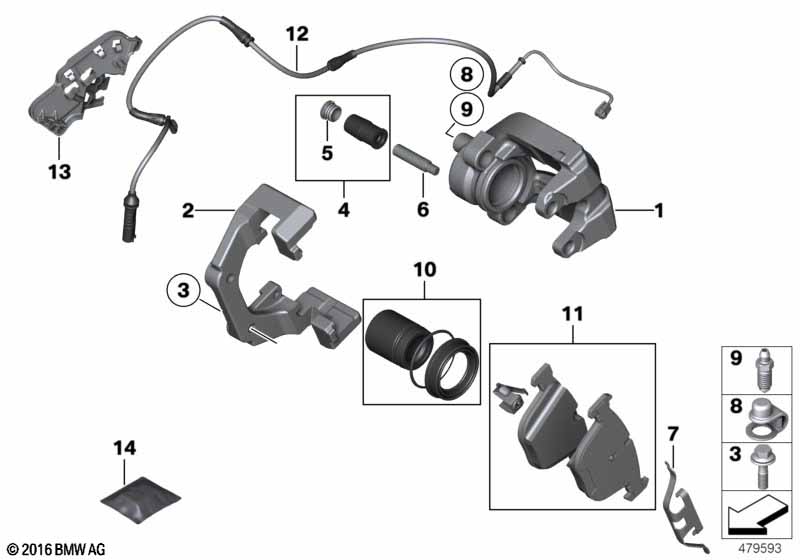 Remvoeringsensor achterrem