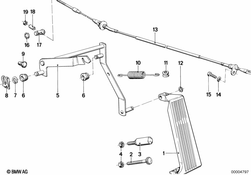 Gasbediening/bowdenkabel