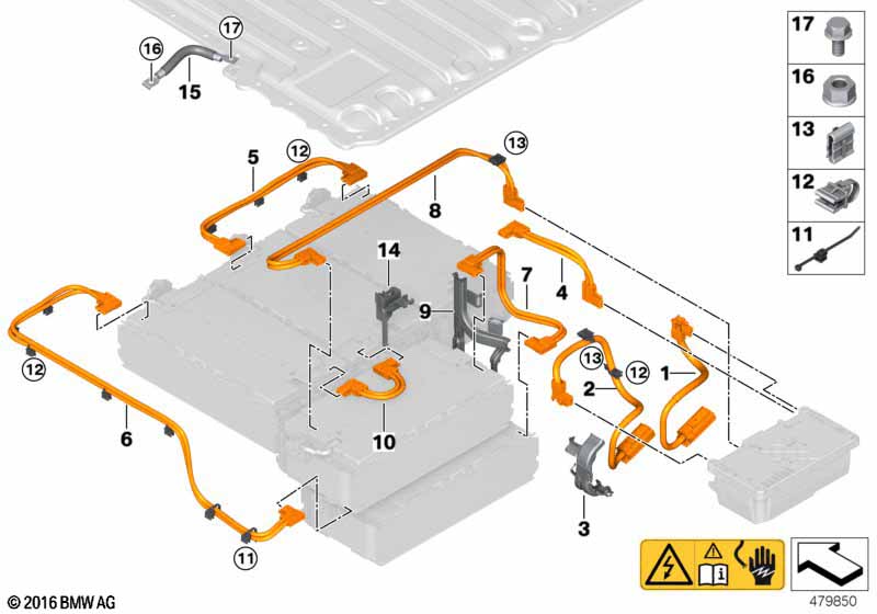 Hoogvoltage accueenheid HV-leiding