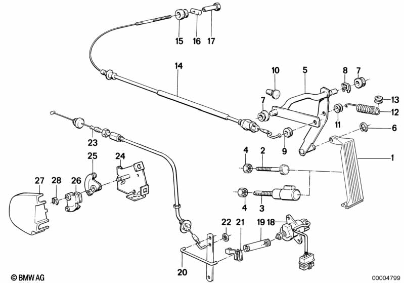 Voetpedal rijden-potentiometer