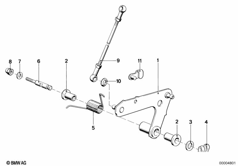 Gasbediening/stangenstelsel