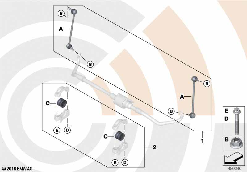 Reparatiesets stabilisatorstang voor