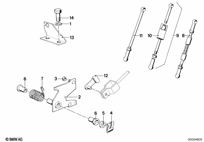 Gasbediening/stangenstelsel