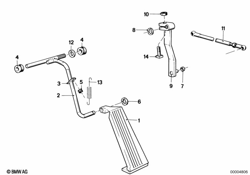 Gasbediening/stangenstelsel