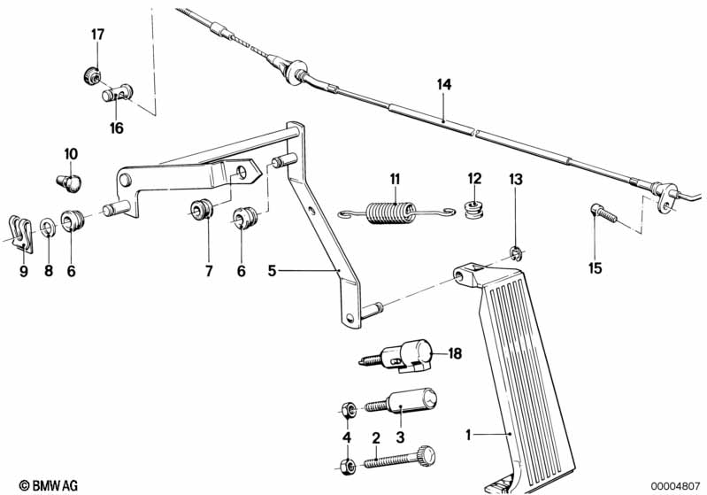 Gasbediening/bowdenkabel