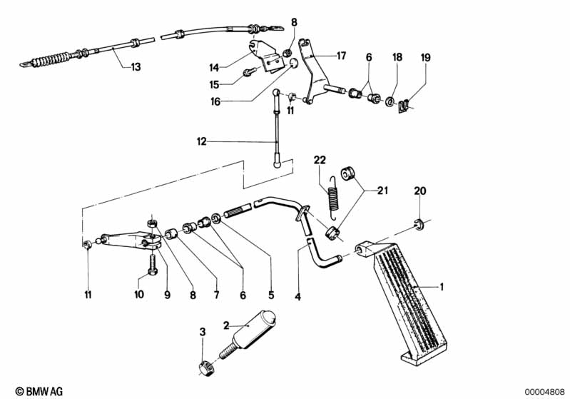 Gasbediening/bowdenkabel