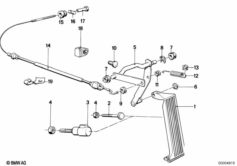 Gasbediening/bowdenkabel LHD