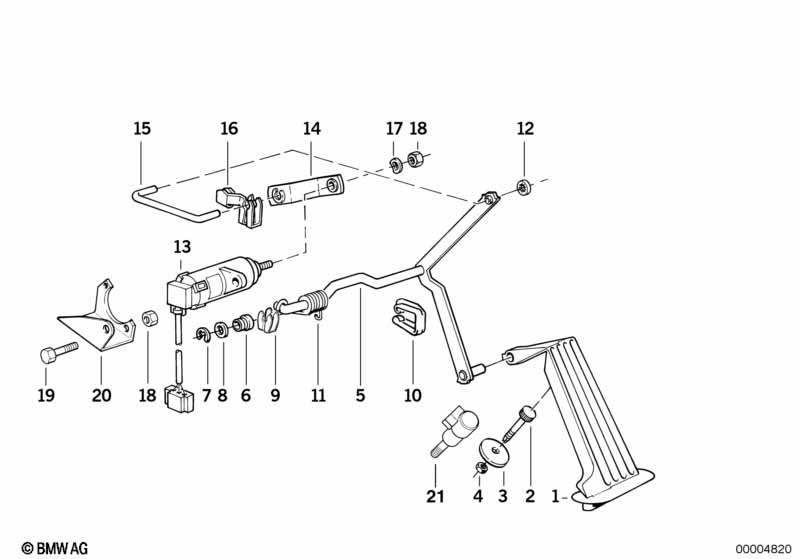 Voetpedal rijden-potentiometer