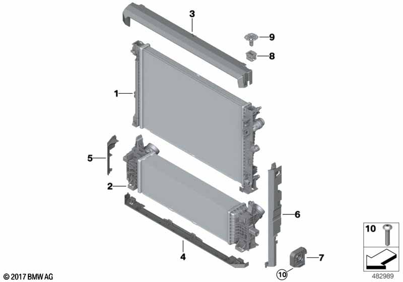 Bevestigingsdelen radiateur