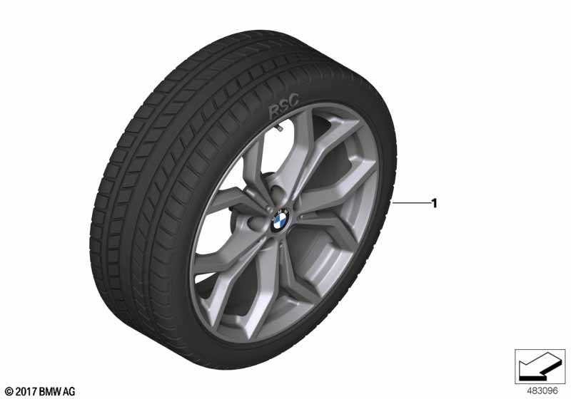 Compleet winterwiel Y-spaak 694 - 19"