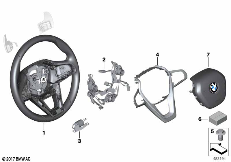 Sportstuurwiel airbag multif./ paddels