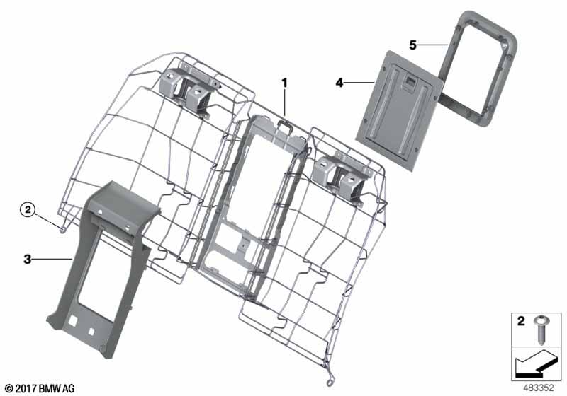 Zitting achter zittingframe basisstoel